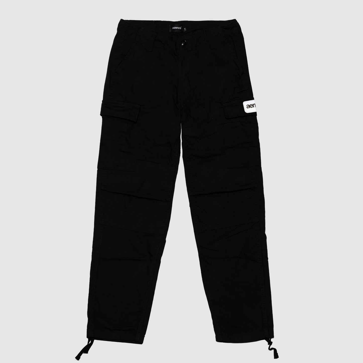 Aemus Black Regular Cargo Pant